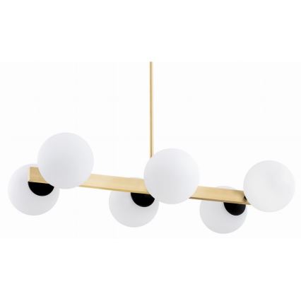 Argon 2549 - Полилей FREEMONT 6xE27/15W/230V златист/бял/черен