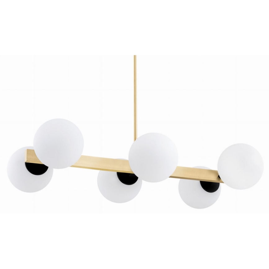 Argon 2549 - Полилей FREEMONT 6xE27/15W/230V златист/бял/черен