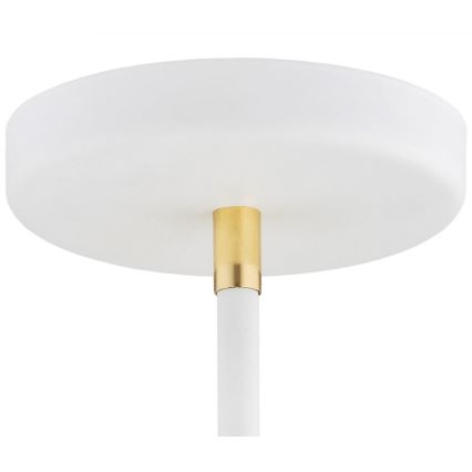 Argon 2551 - Полилей AVALONE 6xE27/15W/230V бял/златист