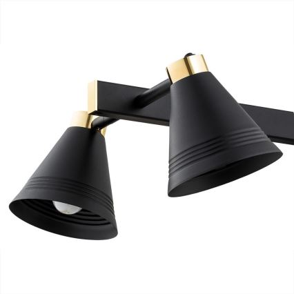 Argon 2552 - Полилей AVALONE 6xE27/15W/230V черен/златист