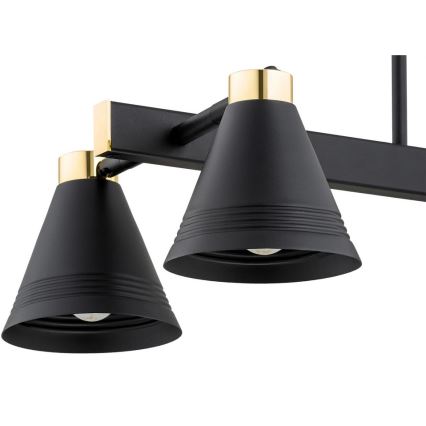 Argon 2552 - Полилей AVALONE 6xE27/15W/230V черен/златист