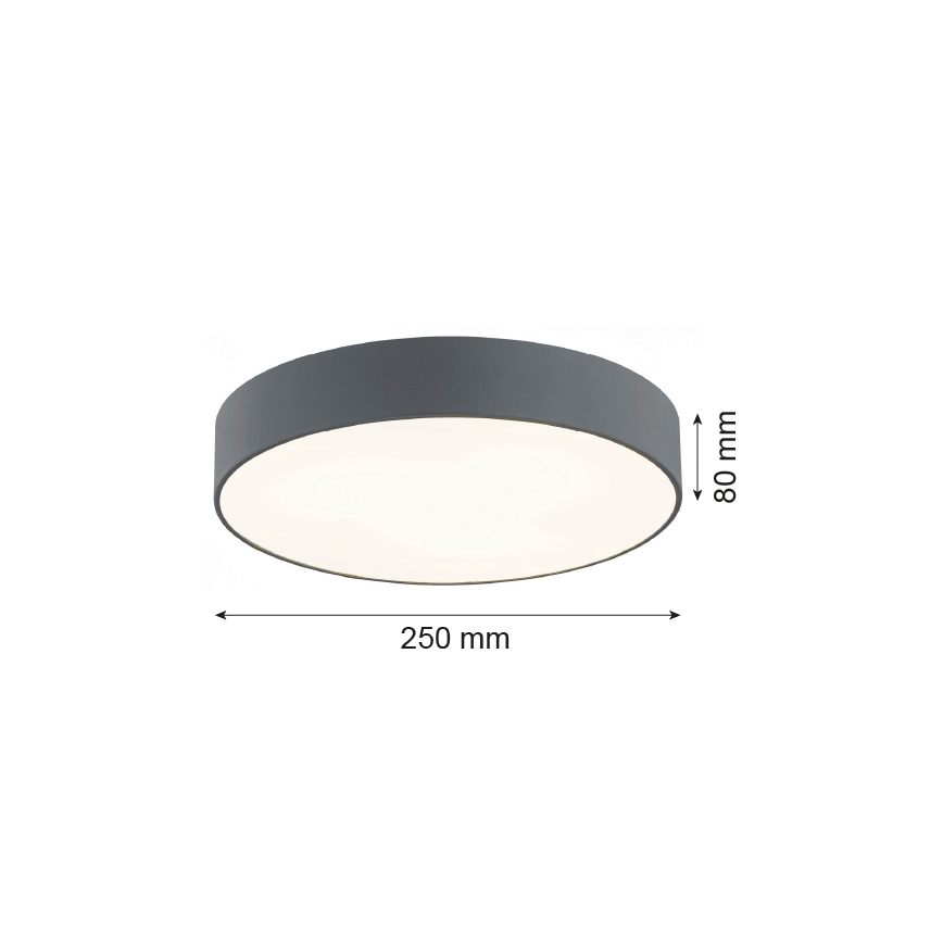 Argon 3080 - Плафон DARLING 2xE27/15W/230V Ø 25 см сив