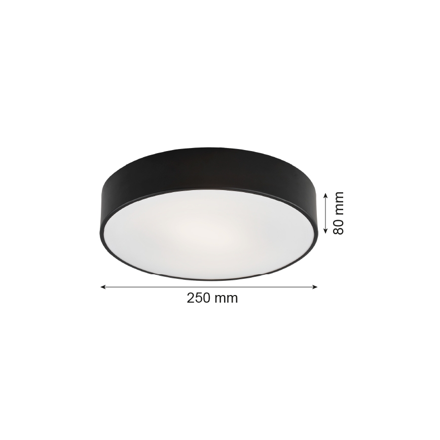 Argon 3081 - Плафон DARLING 2xE27/15W/230V Ø 25 см черен