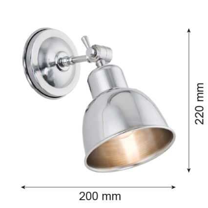 Argon 3172 - Стенна лампа EUFRAT 1xE27/60W/230V