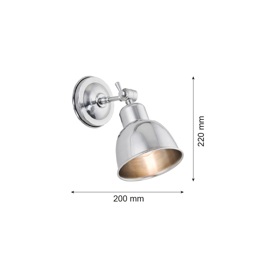 Argon 3172 - Стенна лампа EUFRAT 1xE27/60W/230V