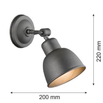 Argon 3183 - Стенна лампа EUFRAT 1xE27/60W/230V