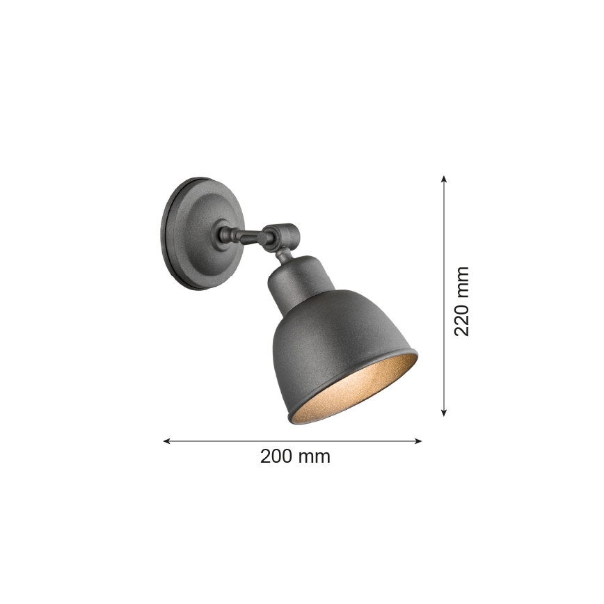 Argon 3183 - Стенна лампа EUFRAT 1xE27/60W/230V