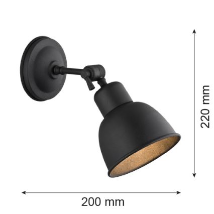 Argon 3185 - Стенна лампа EUFRAT 1xE27/60W/230V