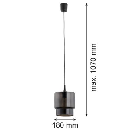 Argon 3270 - Висящ полилей NEWA 1xE27/15W/230V черен