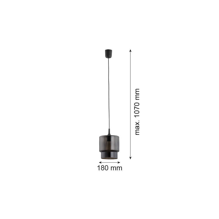 Argon 3270 - Висящ полилей NEWA 1xE27/15W/230V черен