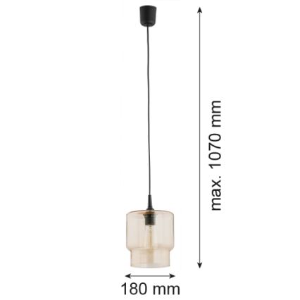 Argon 3273 - Висящ полилей NEWA 1xE27/15W/230V бежов