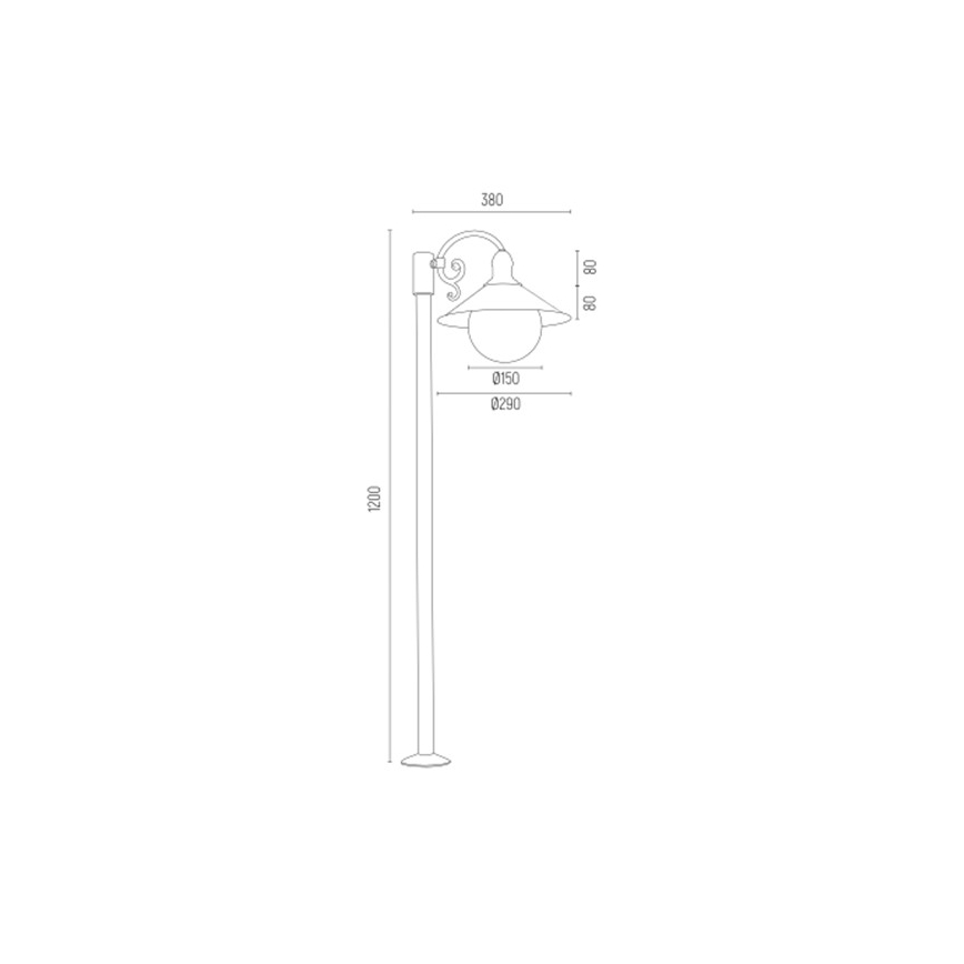 Argon 3284 - Екстериорна лампа ERBA BIS 1xE27/15W/230V