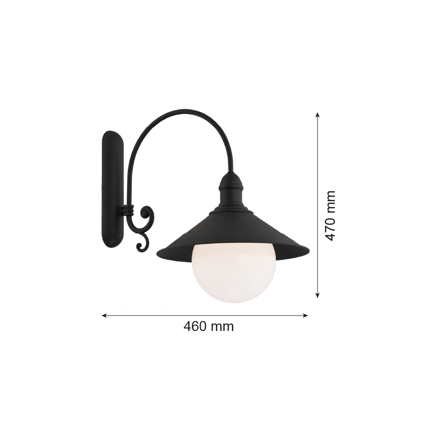 Argon 3286 - Стенна лампа ERBA BIS 1xE27/60W/230V
