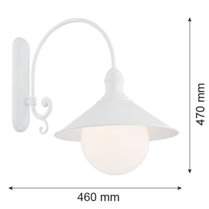 Argon 3297 - Стенна лампа ERBA BIS 1xE27/60W/230V