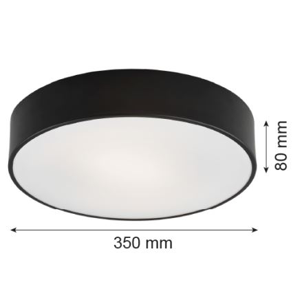 Argon 3570  - LED Плафон DARLING LED/25W/230V Ø 35 см черен