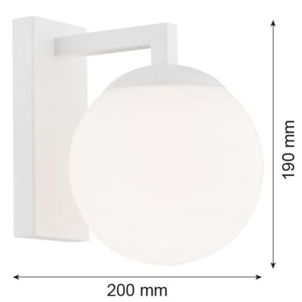 Argon 3733 - Аплик ASPEN 1xE27/15W/230V бял