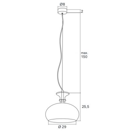 Argon 3805 - LED Полилей висящ на кабел GROSSETO LED/8W/230V