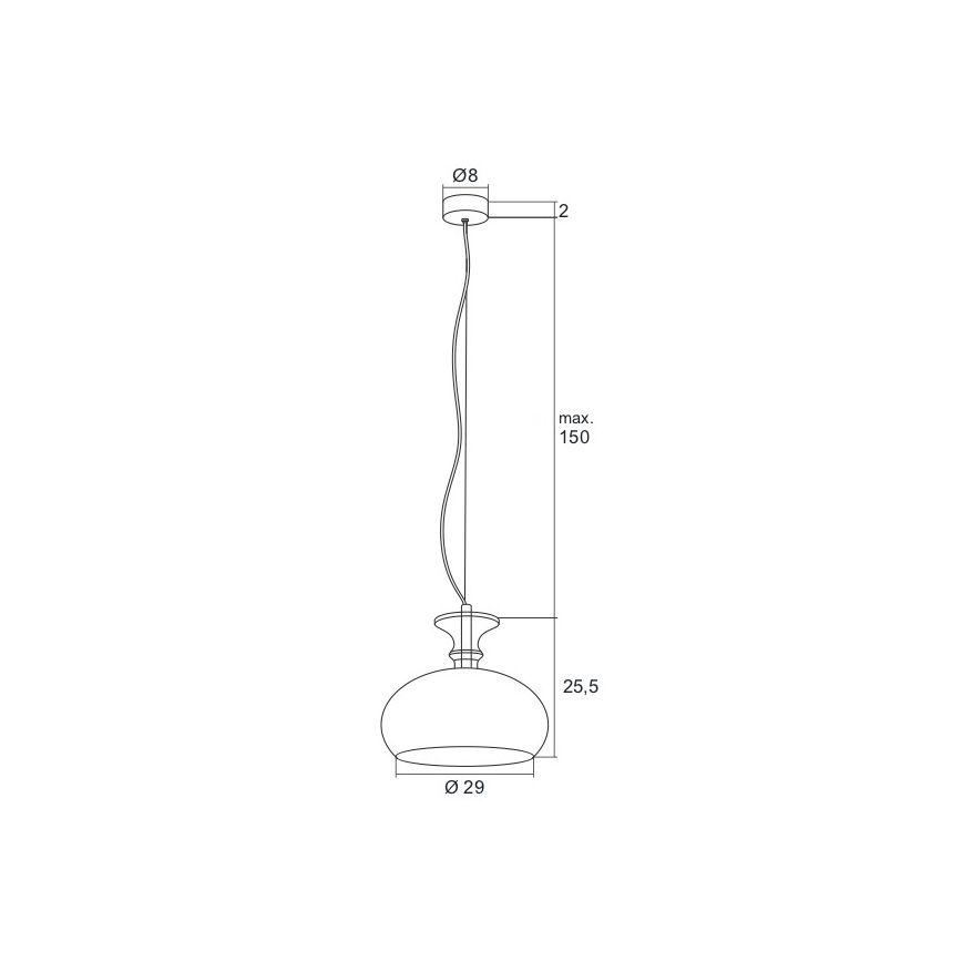 Argon 3805 - LED Полилей висящ на кабел GROSSETO LED/8W/230V