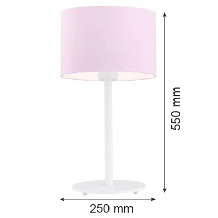Argon 4128 - Настолна лампа MAGIC 1xE27/15W/230V розова/бяла