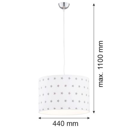 Argon 4133 - Висящ полилей MAGIC 1xE27/15W/230V бял