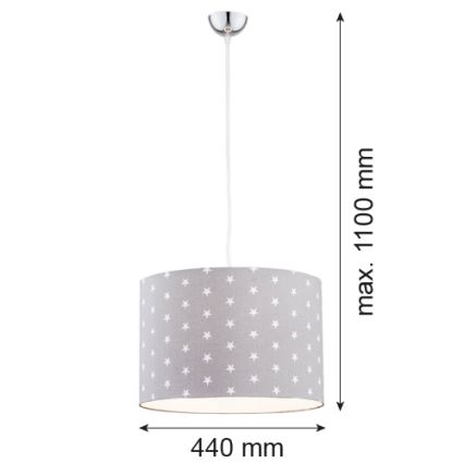 Argon 4134 - Висящ полилей MAGIC 1xE27/15W/230V сив/бял