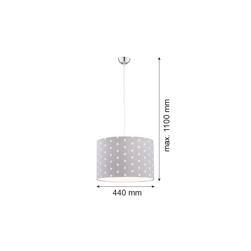Argon 4134 - Висящ полилей MAGIC 1xE27/15W/230V сив/бял