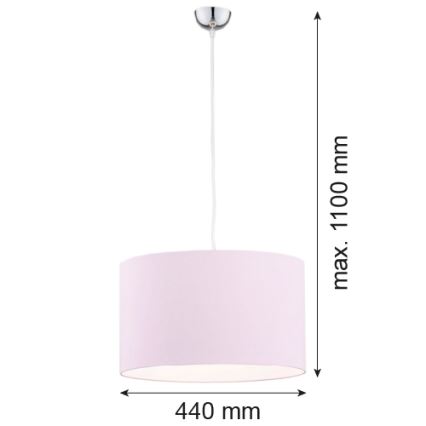 Argon 4136 - Висящ полилей MAGIC 1xE27/15W/230V розов
