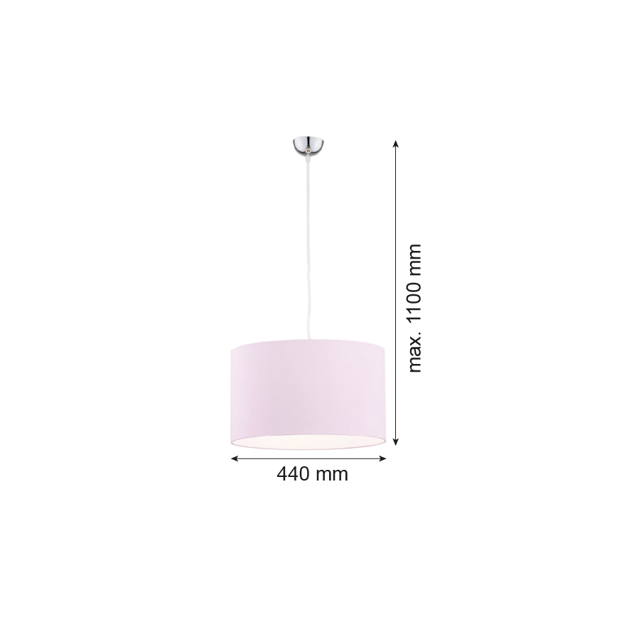 Argon 4136 - Висящ полилей MAGIC 1xE27/15W/230V розов