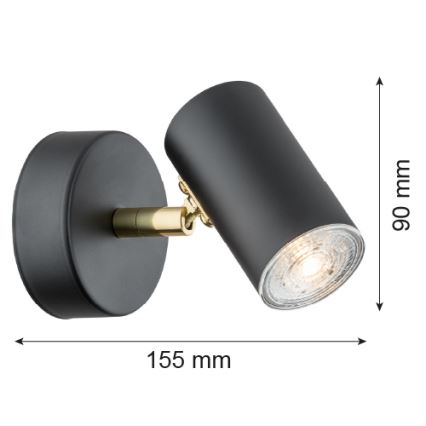 Argon 4210 - Спот LAGOS 1xGU10/5W/230V черно/месинг