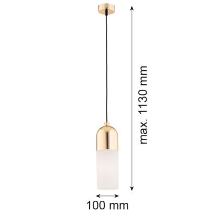 Argon 4212 - Висящ полилей BURGOS 1xE27/15W/230V месинг
