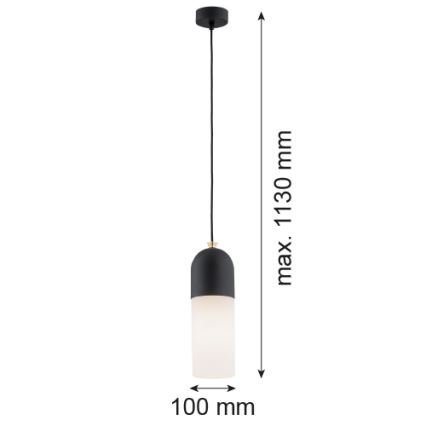 Argon 4213 - Висящ полилей BURGOS 1xE27/15W/230V черен