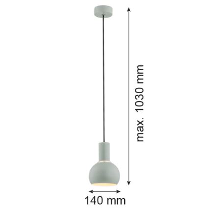 Argon 4214 - Висящ полилей SINES 1xE27/15W/230V зелен