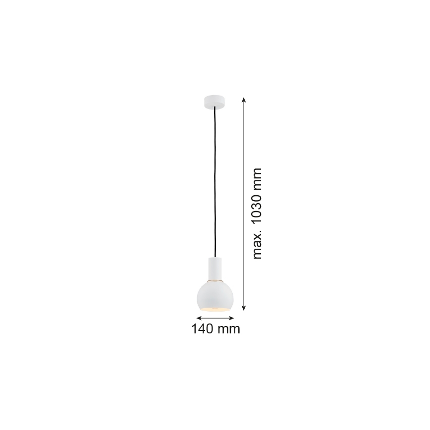 Argon 4215 - Висящ полилей SINES 1xE27/15W/230V Ø 14 cм бял