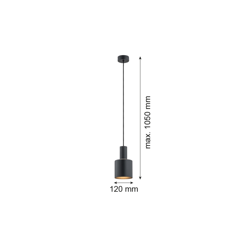 Argon 4219 - Висящ полилей SINES 1xE27/15W/230V Ø 12 cм черен