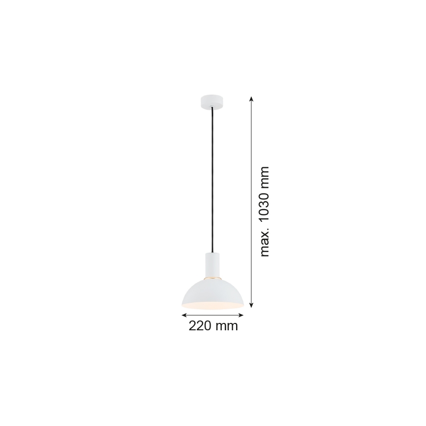 Argon 4220 - Пендел SINES 1xE27/15W/230V Ø 28 cм бял