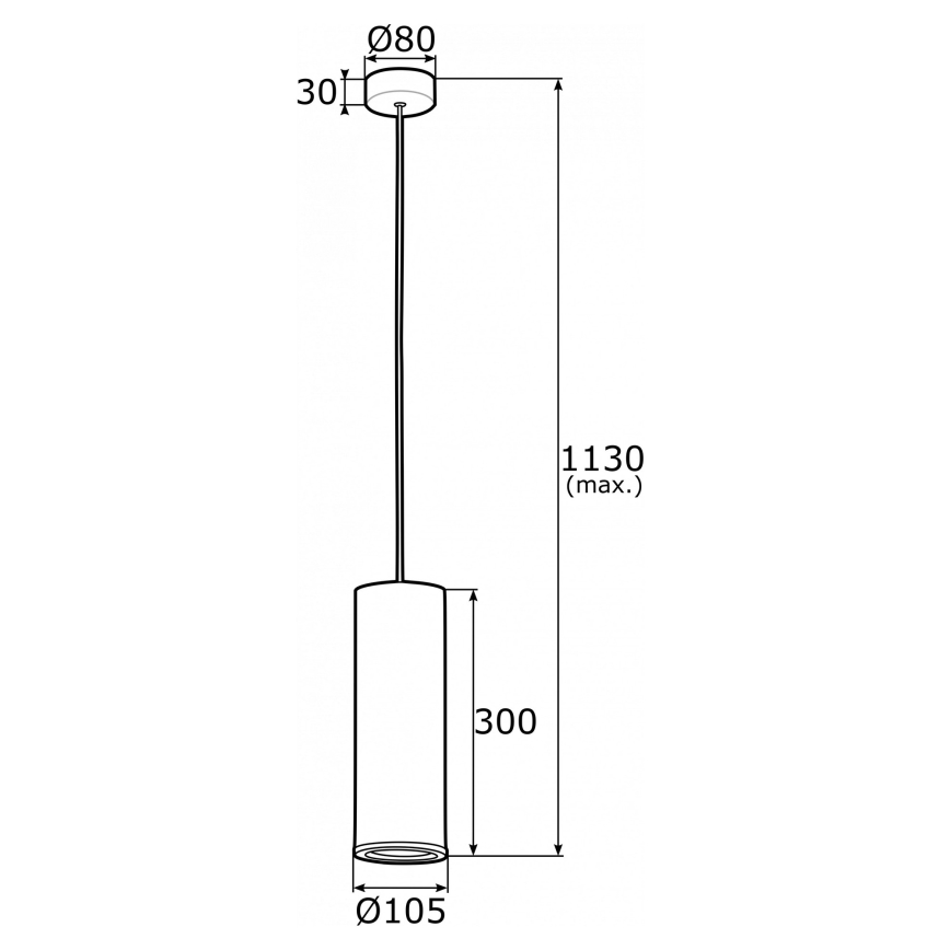 Argon 4246 - Висящ полилей LINEA 1xE27/15W/230V месинг/черен