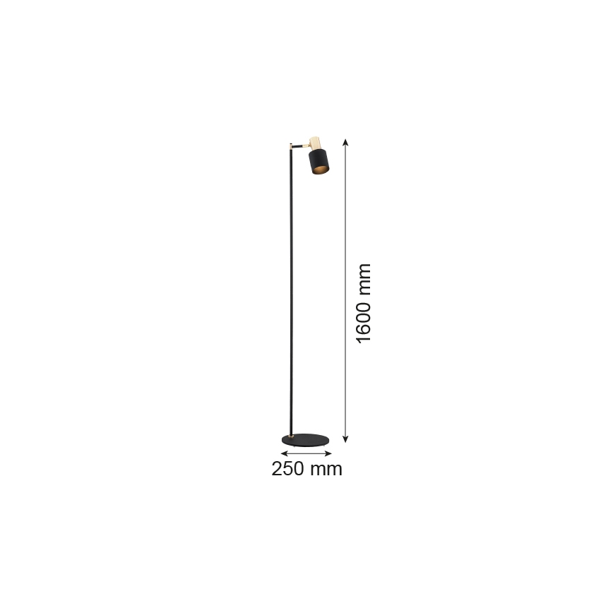 Argon 4259 - Лампион DORIA 1xE27/15W/230V черен/месинг