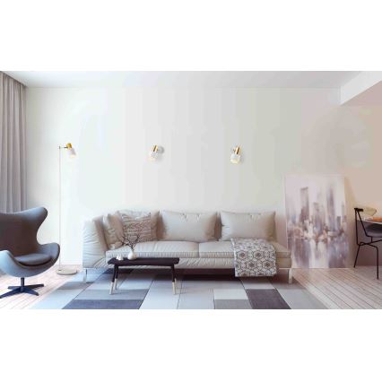 Argon 4265 - Стенен спот DORIA 1xE27/15W/230V черен/месинг