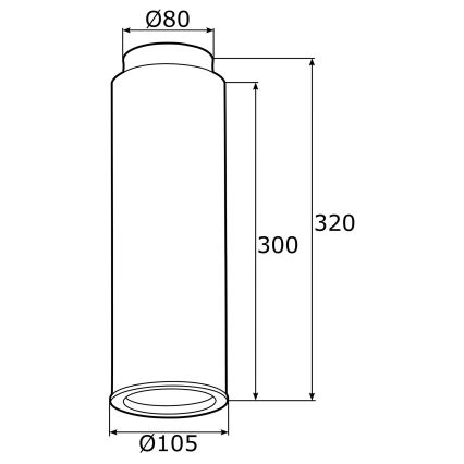 Argon 4281 - Спопт LINEA 1xE27/15W/230V месинг/черен