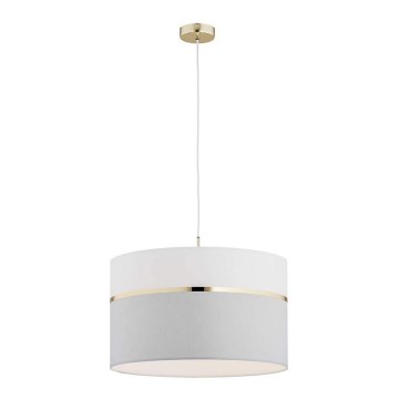 Argon 4285 - Висящ полилей KASER 1xE27/15W/230V сиво/бяло/месинг
