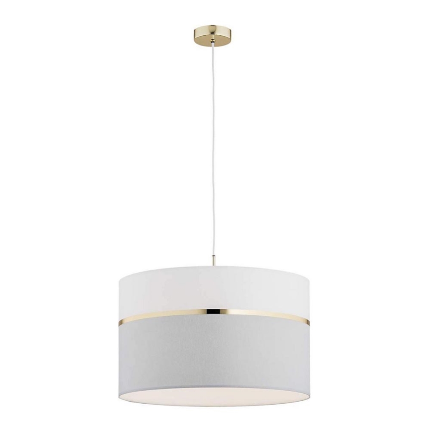 Argon 4285 - Висящ полилей KASER 1xE27/15W/230V сиво/бяло/месинг