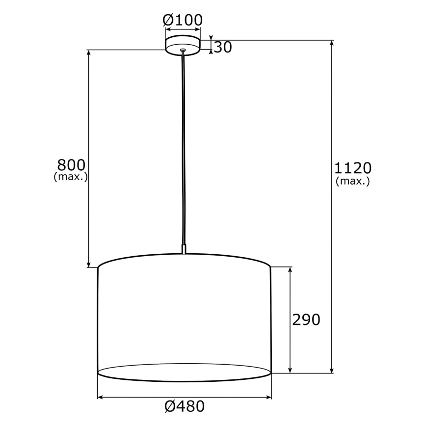 Argon 4285 - Висящ полилей KASER 1xE27/15W/230V сиво/бяло/месинг