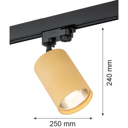 Argon 4304 - Спот за релсова система BERGEN 1xE27/15W/230V златист