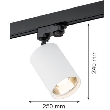 Argon 4305 - Спот за релсова система BERGEN 1xE27/15W/230V бял