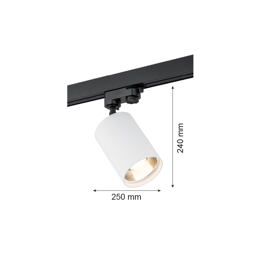 Argon 4305 - Спот за релсова система BERGEN 1xE27/15W/230V бял