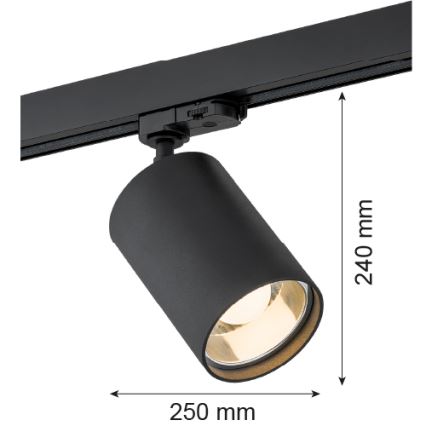 Argon 4306 - Спот за релсова система BERGEN 1xE27/15W/230V черен