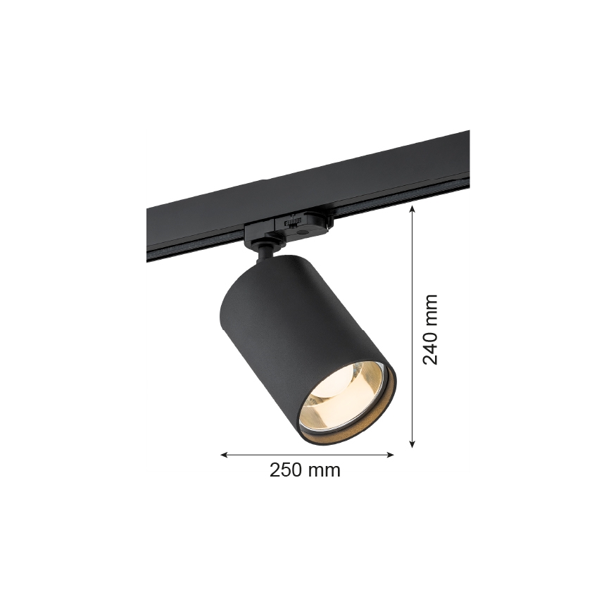 Argon 4306 - Спот за релсова система BERGEN 1xE27/15W/230V черен