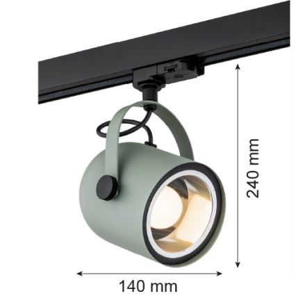 Argon 4310 - Спот за релсова система NET 1xE27/15W/230V зелен