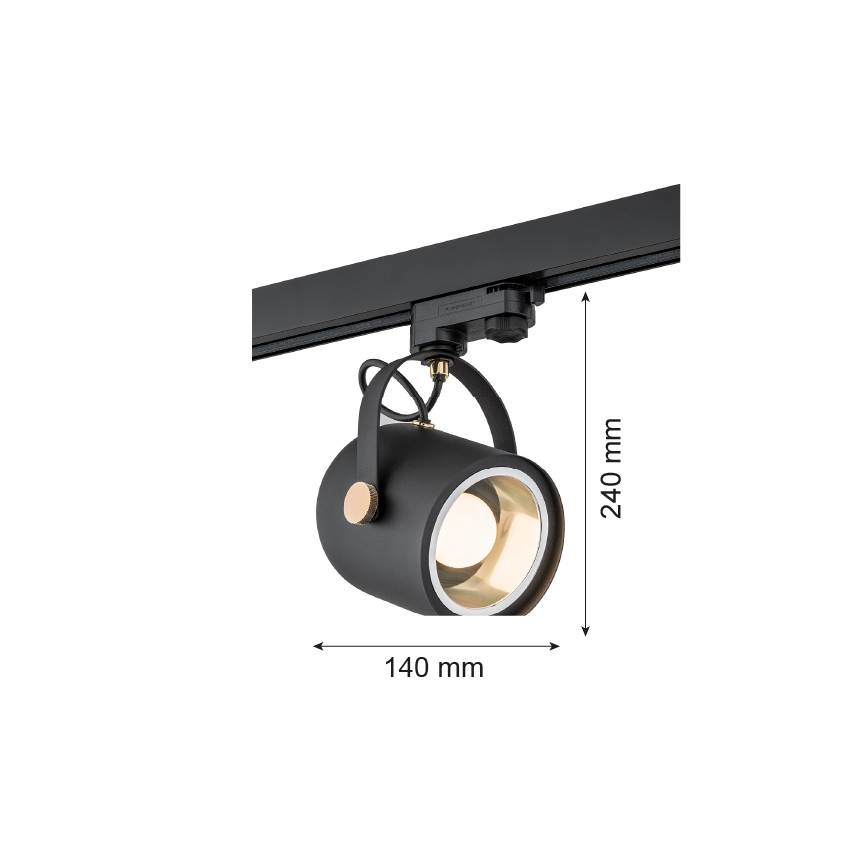 Argon 4311 - Спот за релсова система NET 1xE27/15W/230V черен