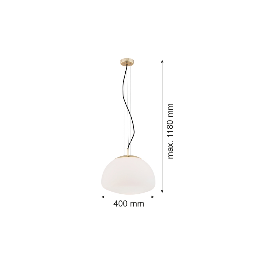Argon 4317 - Пендел TRINI 1xE27/15W/230V Ø 40 см златист